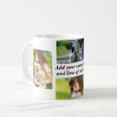 Maak uw eigen fotocollage en tekst koffiemok (Voorkant links)