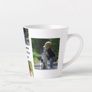 Maak uw eigen fotocollage en tekst latte mok