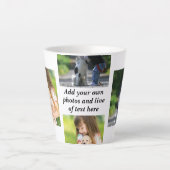 Maak uw eigen fotocollage en tekst latte mok (Voorkant)