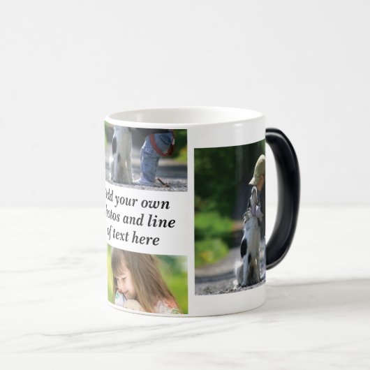 Maak uw eigen fotocollage en tekst magische mok (Voorkant rechts)