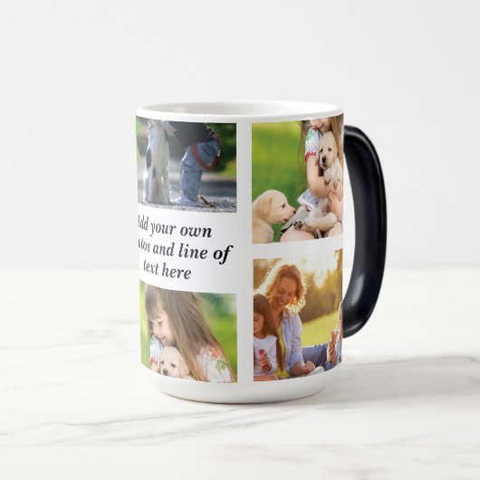 Maak uw eigen fotocollage en tekst magische mok (Voorkant rechts)