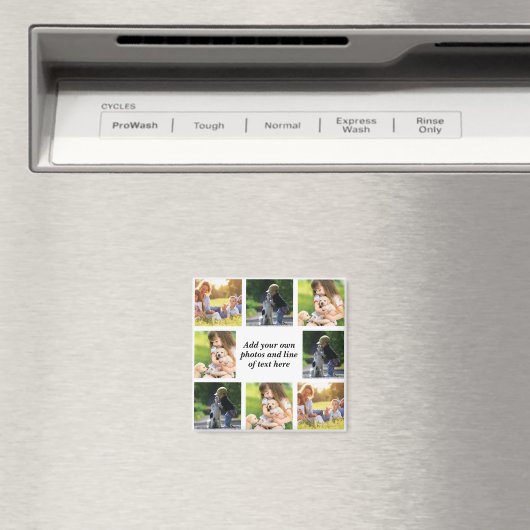 Maak uw eigen fotocollage en tekst magneet (Insitu (Vaatwasser))