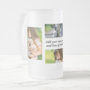 Maak uw eigen fotocollage en tekst matglas bierpul