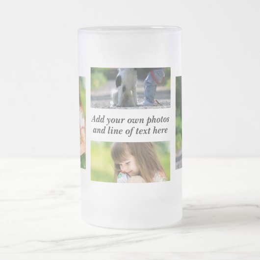 Maak uw eigen fotocollage en tekst matglas bierpul (Center)