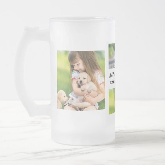 Maak uw eigen fotocollage en tekst matglas bierpul (Links)