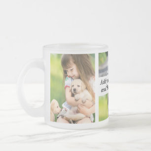 Maak uw eigen fotocollage en tekst matglas koffiemok