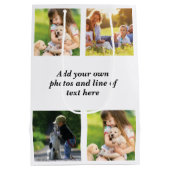 Maak uw eigen fotocollage en tekst medium cadeauzakje (Achterkant)