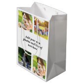 Maak uw eigen fotocollage en tekst medium cadeauzakje (Achterkant Gekanteld)