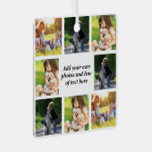 Maak uw eigen fotocollage en tekst metalen ornament (Voorkant Rechts)