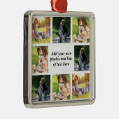 Maak uw eigen fotocollage en tekst metalen ornament (Rechts)