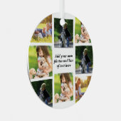 Maak uw eigen fotocollage en tekst metalen ornament (Voorkant Rechts)