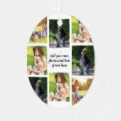 Maak uw eigen fotocollage en tekst metalen ornament (Voorkant links)