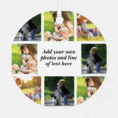 Maak uw eigen fotocollage en tekst metalen ornament (Achterkant)