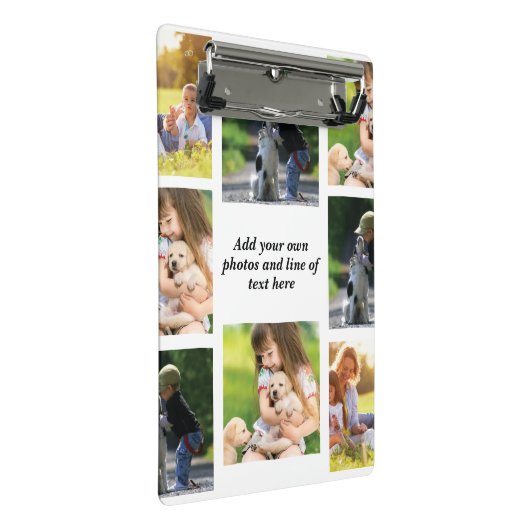 Maak uw eigen fotocollage en tekst mini klembord (Schuin)