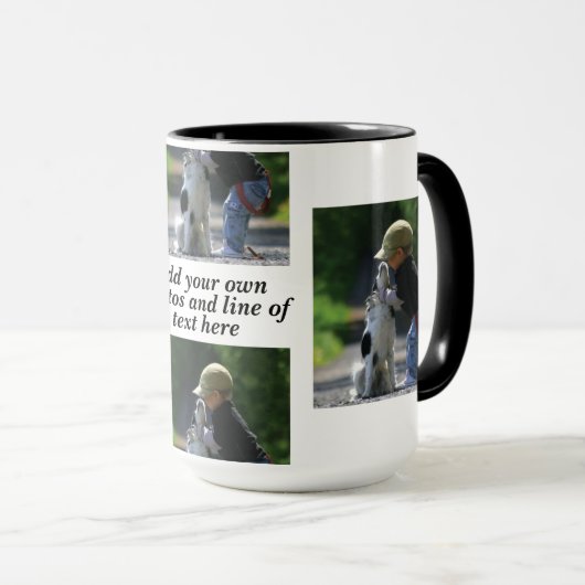 Maak uw eigen fotocollage en tekst mok (Voorkant rechts)