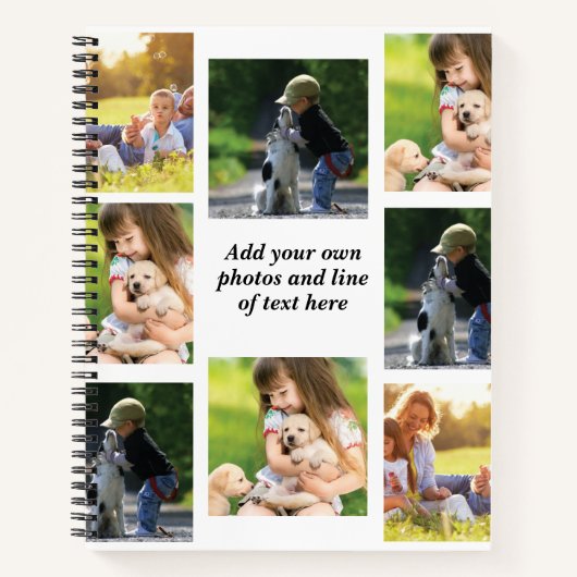 Maak uw eigen fotocollage en tekst notitieboek (Voorkant)