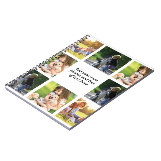 Maak uw eigen fotocollage en tekst notitieboek (Linkerzijde)