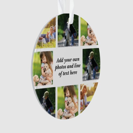 Maak uw eigen fotocollage en tekst ornament (voorkant)