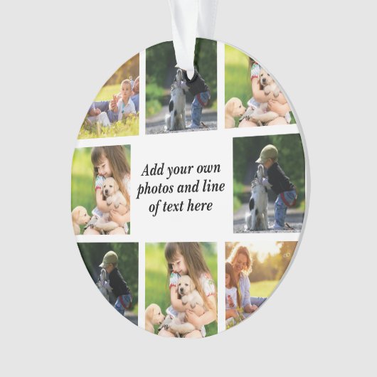 Maak uw eigen fotocollage en tekst ornament (voorkant)