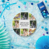 Maak uw eigen fotocollage en tekst papieren bordje (Feest)