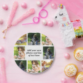 Maak uw eigen fotocollage en tekst papieren bordje (Feest)