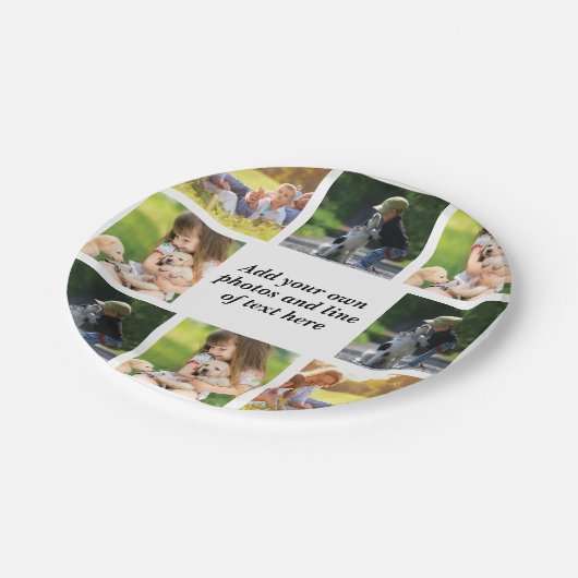 Maak uw eigen fotocollage en tekst papieren bordje (Gekanteld)