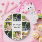 Maak uw eigen fotocollage en tekst papieren bordje (Feest)