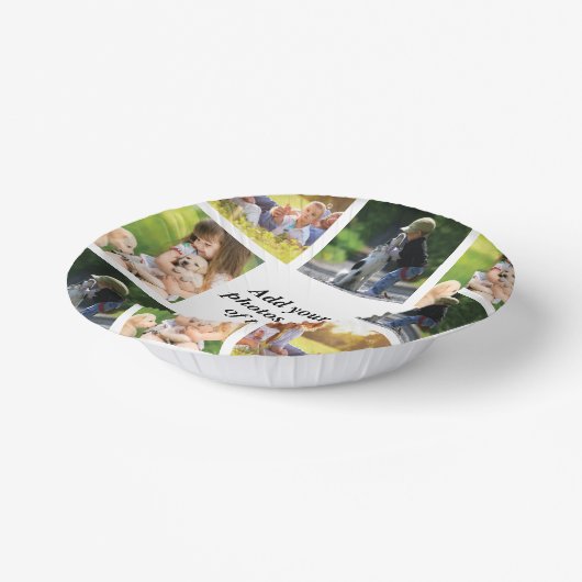 Maak uw eigen fotocollage en tekst papieren kommen (Gebogen)