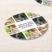 Maak uw eigen fotocollage en tekst ronde kartonnen onderzetter (Gebogen)