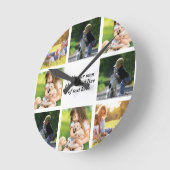 Maak uw eigen fotocollage en tekst ronde klok (Hoek)