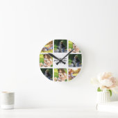 Maak uw eigen fotocollage en tekst ronde klok (Huis)