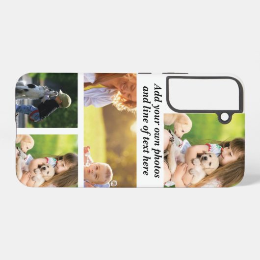 Maak uw eigen fotocollage en tekst samsung galaxy hoesje (Achterkant horizontaal)