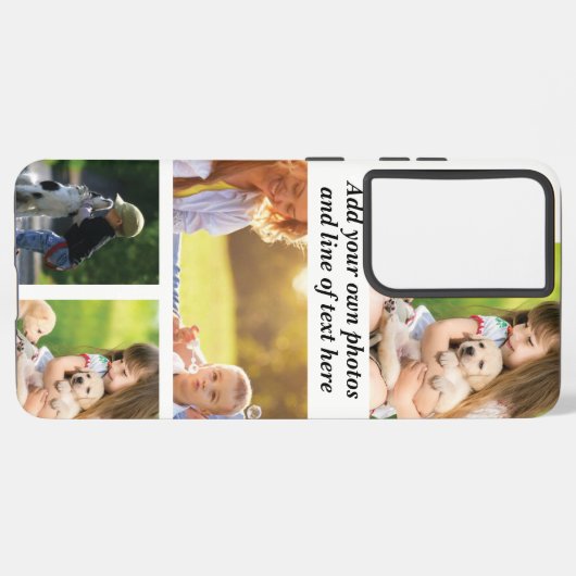 Maak uw eigen fotocollage en tekst samsung galaxy hoesje (Achterkant horizontaal)