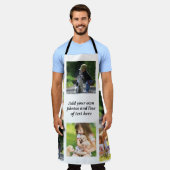 Maak uw eigen fotocollage en tekst schort (Gedragen)