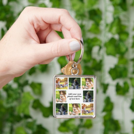 Maak uw eigen fotocollage en tekst sleutelhanger (Hand)