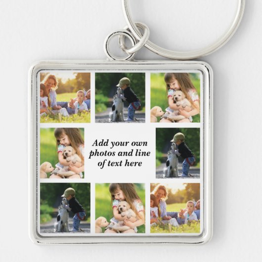 Maak uw eigen fotocollage en tekst sleutelhanger (Voorkant)