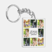 Maak uw eigen fotocollage en tekst sleutelhanger (Voorkant Links)