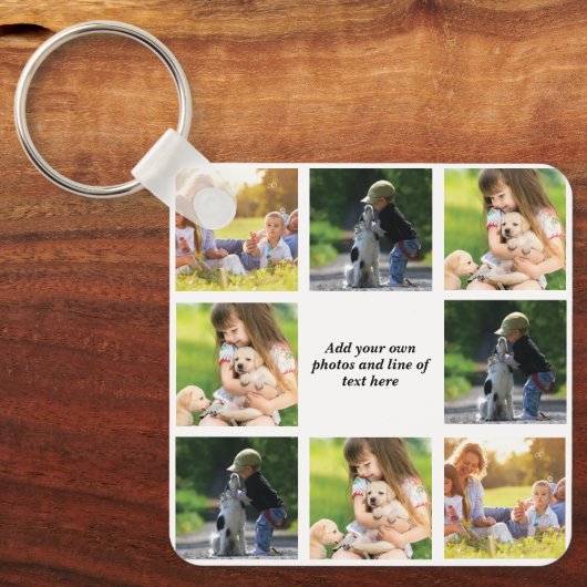 Maak uw eigen fotocollage en tekst sleutelhanger (Voorkant)