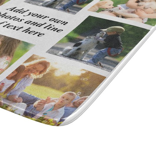 Maak uw eigen fotocollage en tekst snijplank (Hoek)