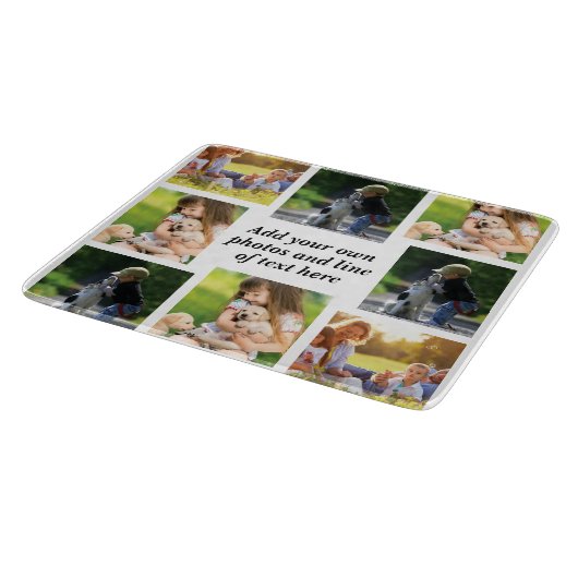 Maak uw eigen fotocollage en tekst snijplank (Hoek)