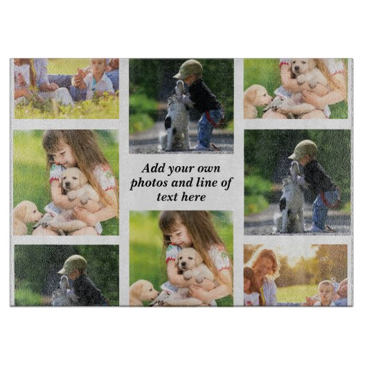 Maak uw eigen fotocollage en tekst snijplank (Voorkant)