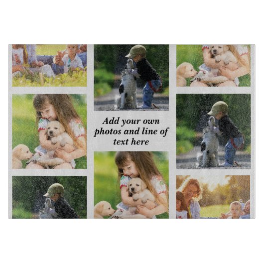 Maak uw eigen fotocollage en tekst snijplank (Voorkant)