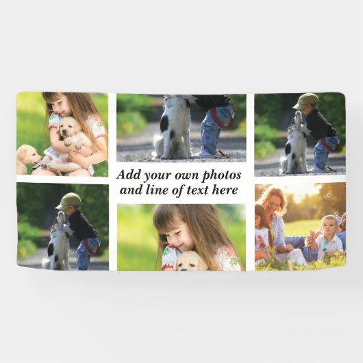 Maak uw eigen fotocollage en tekst spandoek (Horizontaal)