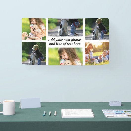 Maak uw eigen fotocollage en tekst spandoek (Beurs)