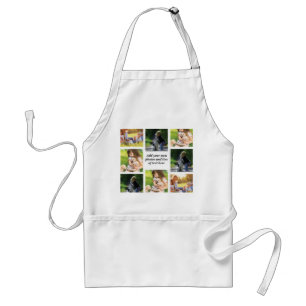 Maak uw eigen fotocollage en tekst standaard schort