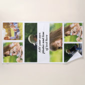 Maak uw eigen fotocollage en tekst strandlaken (Voorkant)