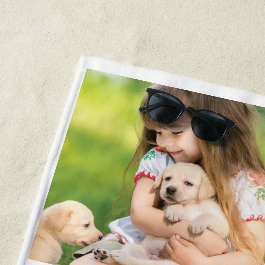 Maak uw eigen fotocollage en tekst strandlaken (In situ)