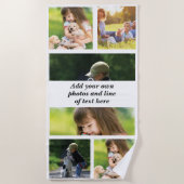 Maak uw eigen fotocollage en tekst strandlaken (Voorkant)