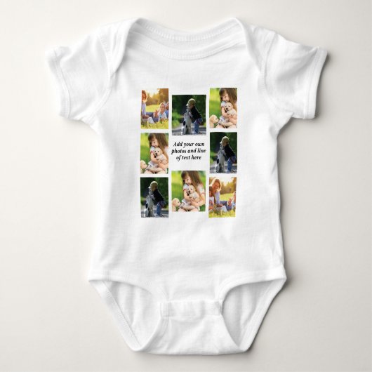Maak uw eigen fotocollage en tekst t-shirt (Voorkant)
