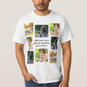 Maak uw eigen fotocollage en tekst t-shirt
